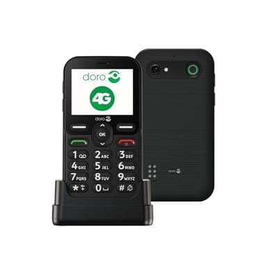 Doro LEVA E10 – zwarte 4G mobiele telefoon met veilige knop, HD-stem, H?rger? compatibilit?t (380592)