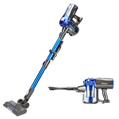 Akitas V8 3-in-1 draadloze stofzuiger, snoerloze stofzuiger, stofzuiger met accu, licht, 22,2 V, 150 W, lithiumbatterij, oplaadbaar, vloer, tapijt, dierenharen