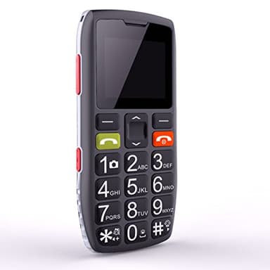 Ontgrendelde Senior Mobiele Telefoon met Grote Toetsen, SOS-knop, artfone C1 Senior, VGA-camera, FM-radio, Luidspreker, Batterij 1400 mAh, 2G GSM, Zwart