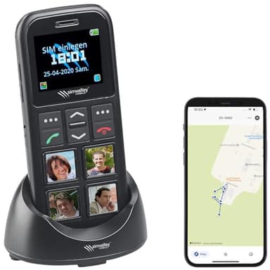 simvalley MOBILE Smartphone: 4G senioren mobiele telefoon met Easy-garantieoproep, 4 snelkeuzetoetsen, GPS, app (senior smartphone, 4G mobiele telefoon, zonder