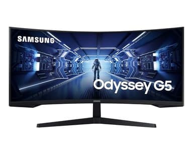 Samsung Odyssey G55T pc-monitor 34 inch 165 Hz, 1 ms, VA-paneel 1000R, UWQHD 3440 x 1440, 2500:, 250cd/m2, AMD FreeSync Premium, verstelbare standaard, HDMI, DisplayPort