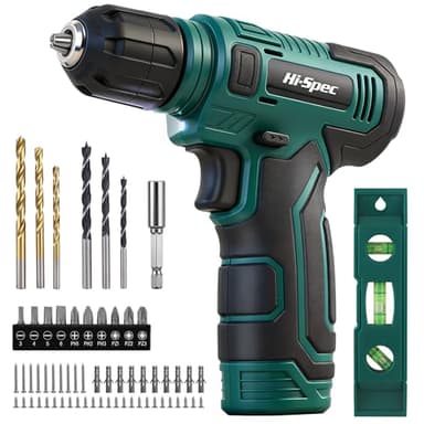 Hi-Spec 75 stuks accuboormachine, 8 V, USB, accu 1500 mAh, led, groen
