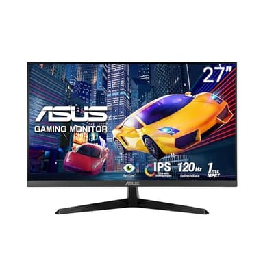 ASUS VY279HGR Eye Care Gaming Monitor 27 inch (FHD (1920 x 1080), IPS, 120Hz (OC), SmoothMotion, 1ms (MPRT), Adaptive Sync, Eye Care Plus, blauw lichtfilter, Flicker Free)